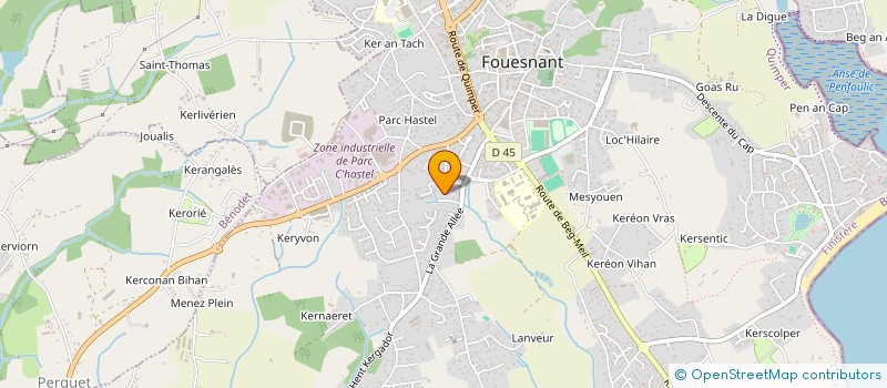 localisation de l'entreprise MADAME MARIE-CHRISTINE CROISSANT à FOUESNANT