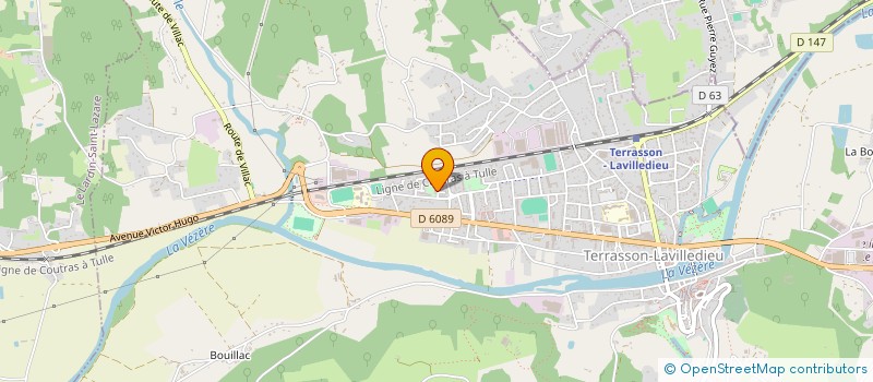 localisation de l'entreprise MADAME MARIE-CHRISTINE CUEILLE  TERRASSON-LAVILLEDIEU