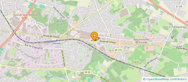 localisation de l'entreprise MADAME MARIE CHRISTINE CUREAU  VERTOU