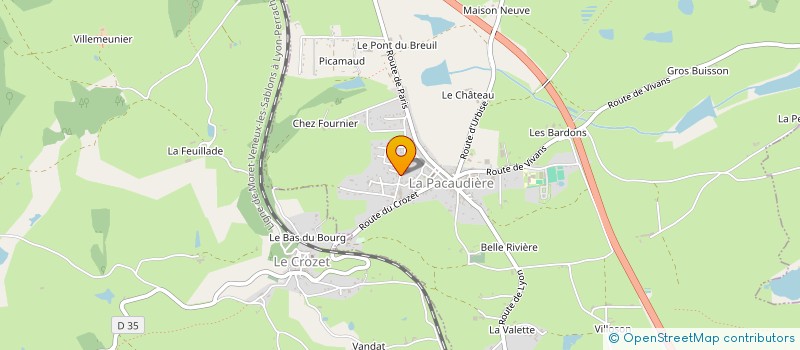 localisation de l'entreprise MADAME MARIE CHRISTINE DUMAS  LA PACAUDIERE