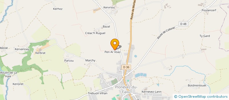 localisation de l'entreprise MADAME MARIE-CHRISTINE DUREAULT  PLONEVEZ-DU-FAOU
