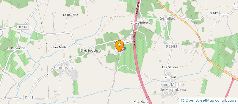 localisation de l'entreprise MADAME MARIE CHRISTINE FEUGNET  SEMOUSSAC