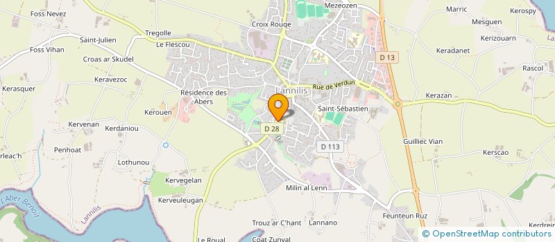 localisation de l'entreprise MADAME MARIE CHRISTINE FITAMANT  LANNILIS