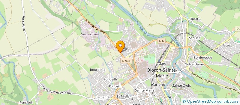 localisation de l'entreprise MADAME MARIE-CHRISTINE GRANDJEAN  OLORON-SAINTE-MARIE