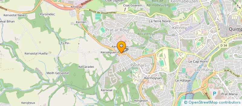 localisation de l'entreprise MADAME MARIE CHRISTINE GRAVE  QUIMPER