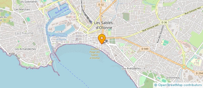 localisation de l'entreprise MADAME MARIE-CHRISTINE HERAUD à LES SABLES D'OLONNE