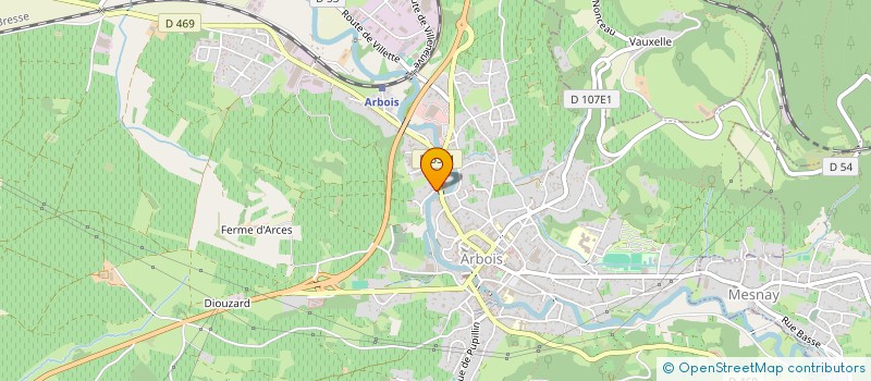 localisation de l'entreprise MADAME MARIE-CHRISTINE JACQUET  ARBOIS