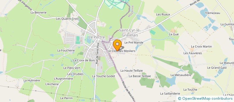 localisation de l'entreprise MADAME MARIE-CHRISTINE JAGLINE  SAINT-CYR-LE-GRAVELAIS