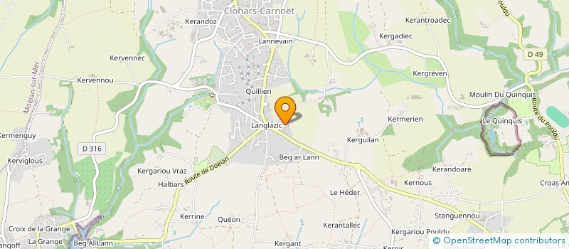 localisation de l'entreprise MADAME MARIE-CHRISTINE LABATE  CLOHARS-CARNOET