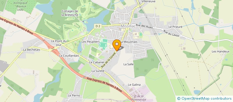 localisation de l'entreprise MADAME MARIE-CHRISTINE LEVAUD à MISSILLAC
