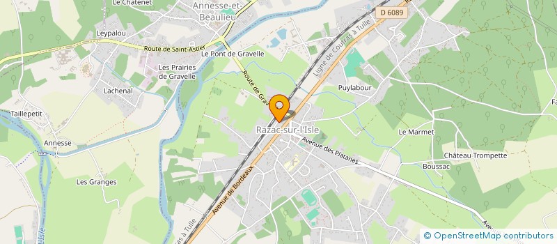 localisation de l'entreprise MADAME MARIE CHRISTINE MAZEAU  RAZAC-SUR-L'ISLE