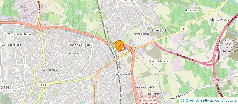 localisation de l'entreprise MADAME MARIE CHRISTINE PALMERO  BEZIERS