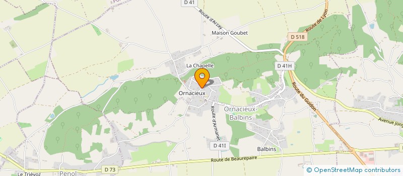 localisation de l'entreprise MADAME MARIE-CHRISTINE PENELON  ORNACIEUX-BALBINS