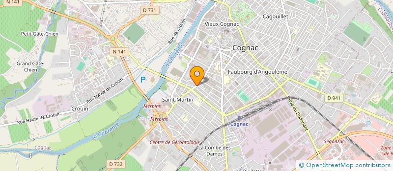 localisation de l'entreprise MADAME MARIE CHRISTINE PETIGNAT  COGNAC