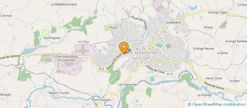 localisation de l'entreprise MADAME MARIE-CHRISTINE PONCET  SAINT-SYMPHORIEN-SUR-COISE