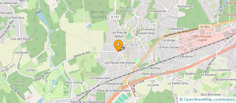 localisation de l'entreprise MADAME MARIE-CHRISTINE TERMINET  BALLAN-MIRE