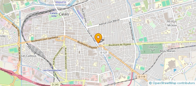 localisation de l'entreprise MADAME MARIE-CHRISTINE WADOUX  CALAIS