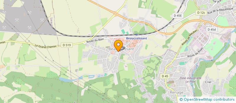 localisation de l'entreprise MADAME MARIE-CLAIRE BONNARD  BEAUCROISSANT