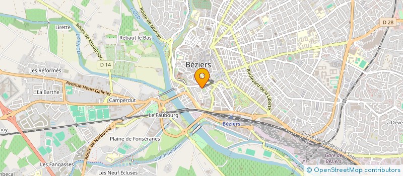 localisation de l'entreprise MADAME MARIE-CLAIRE BONNEFOND  BEZIERS