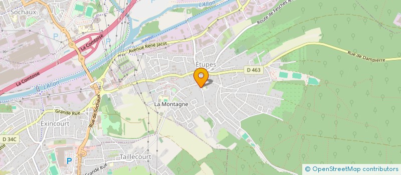 localisation de l'entreprise MADAME MARIE-CLAIRE CHATELAIN  ETUPES