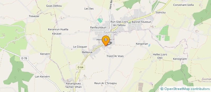 localisation de l'entreprise MADAME MARIE CLAIRE DELISLE  LANMEUR