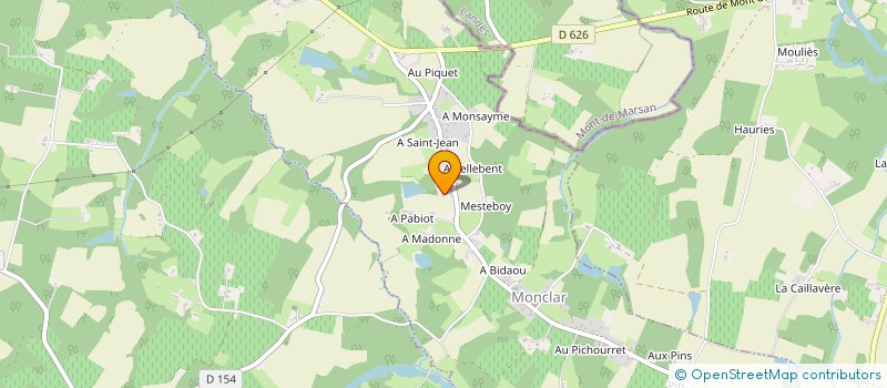 localisation de l'entreprise MADAME MARIE-CLAIRE DUBEDAT  CAZAUBON