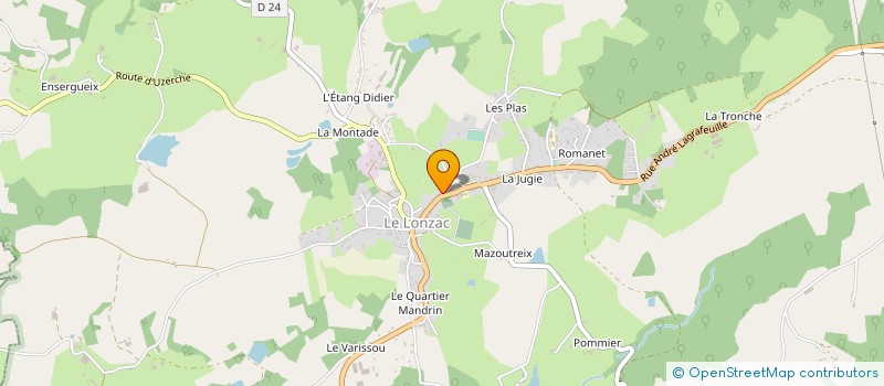 localisation de l'entreprise MADAME MARIE-CLAIRE GAUTHIER  LE LONZAC