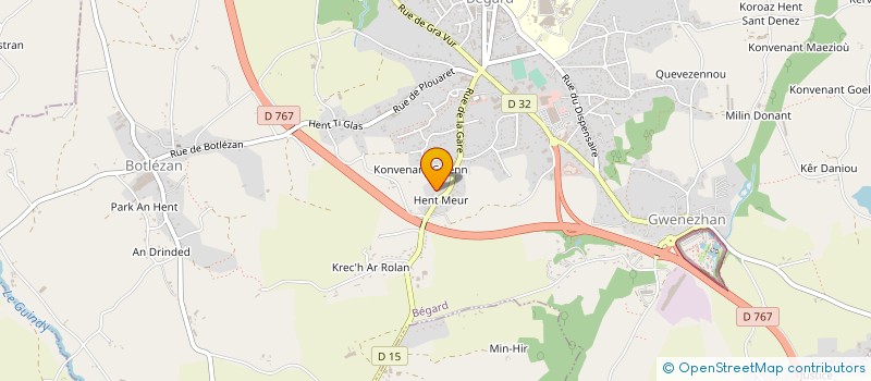 localisation de l'entreprise MADAME MARIE CLAIRE GOASDOUE  BEGARD