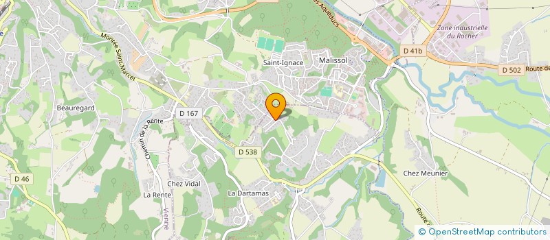 localisation de l'entreprise MADAME MARIE-CLAIRE HUGLO  JARDIN