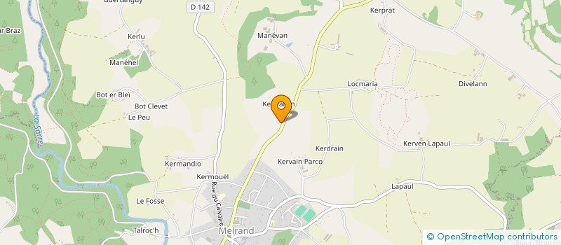 localisation de l'entreprise MADAME MARIE-CLAIRE KERGUEN  PLUMELIAU-BIEUZY