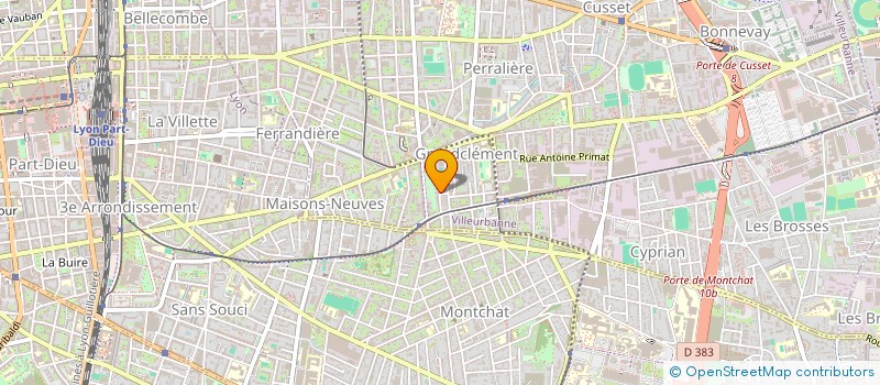 localisation de l'entreprise MADAME MARIE-CLAIRE PERNON  VILLEURBANNE