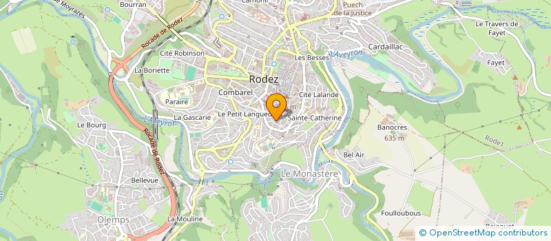 localisation de l'entreprise MADAME MARIE-CLAIRE PRIVAT à RODEZ
