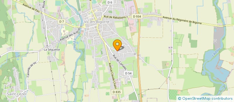 localisation de l'entreprise MADAME MARIE-CLAIRE TRISTAN  VIC-EN-BIGORRE