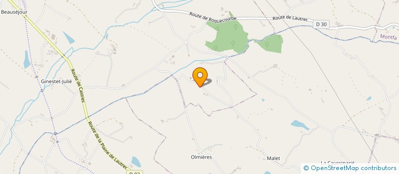 localisation de l'entreprise MADAME MARIE-CLAUDE CASSAFIERES  MONTPINIER