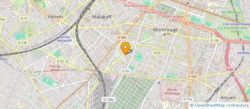 localisation de l'entreprise MADAME MARIE-CLAUDE CHANZAY  MONTROUGE