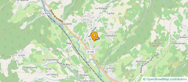 localisation de l'entreprise MADAME MARIE-CLAUDE CHATELARD  LETRA