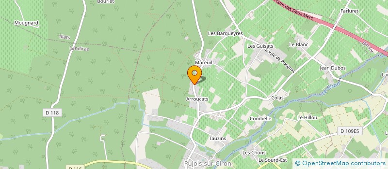 localisation de l'entreprise MADAME MARIE-CLAUDE CLUCHET  PUJOLS-SUR-CIRON