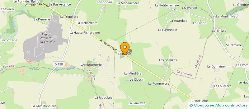 localisation de l'entreprise MADAME MARIE-CLAUDE COUASNON  LA CROIXILLE