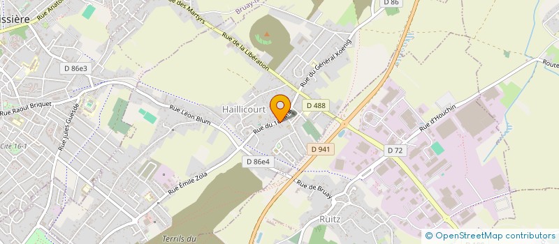 localisation de l'entreprise MADAME MARIE-CLAUDE DESCAMPS  HAILLICOURT