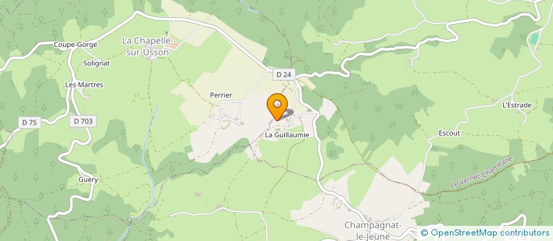 localisation de l'entreprise MADAME MARIE CLAUDE FAUGERES  LE VERNET-CHAMEANE