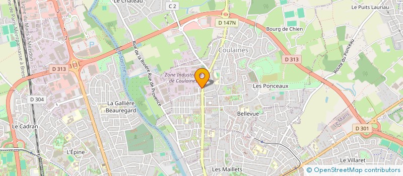 localisation de l'entreprise MADAME MARIE-CLAUDE GOUFFE à COULAINES