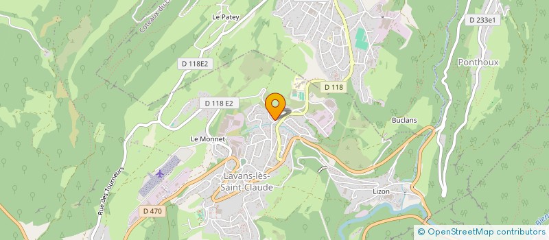 localisation de l'entreprise MADAME MARIE CLAUDE GREGIS  LAVANS-LES-SAINT-CLAUDE