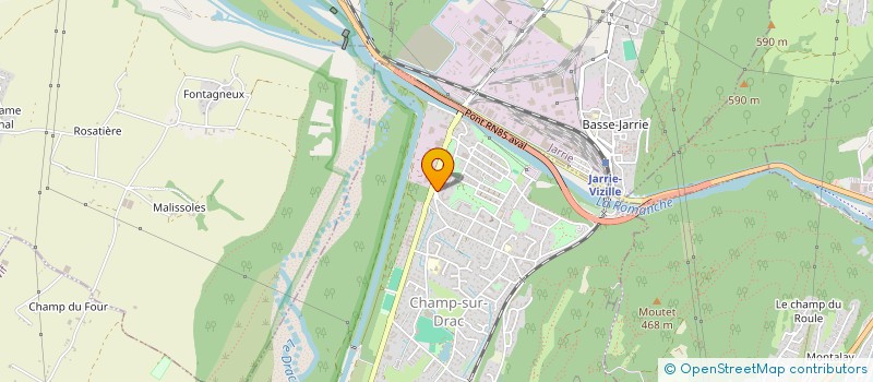 localisation de l'entreprise MADAME MARIE-CLAUDE HINDELANG  CHAMP-SUR-DRAC