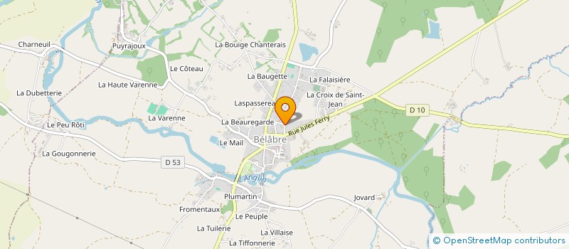localisation de l'entreprise MADAME MARIE CLAUDE JOUCLAS à BELABRE