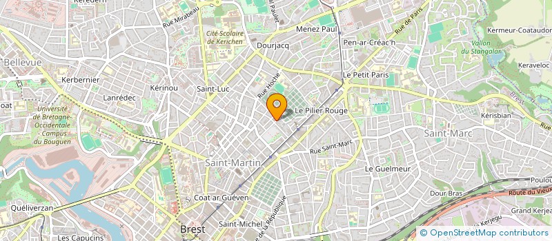 localisation de l'entreprise MADAME MARIE CLAUDE KERVEVAN  BREST