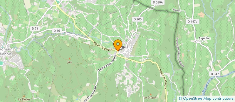 localisation de l'entreprise MADAME MARIE-CLAUDE LADERVAL  FAUCON