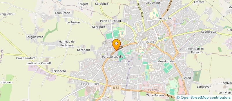 localisation de l'entreprise MADAME MARIE-CLAUDE LECHAT  LESNEVEN