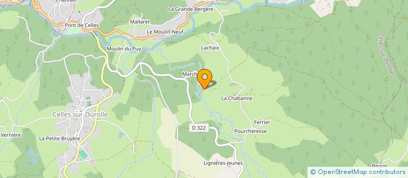 localisation de l'entreprise MADAME MARIE-CLAUDE MALLARET  CELLES-SUR-DUROLLE