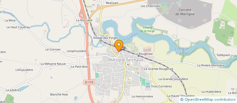localisation de l'entreprise MADAME MARIE-CLAUDE MARSAC à MARTIGNE-FERCHAUD