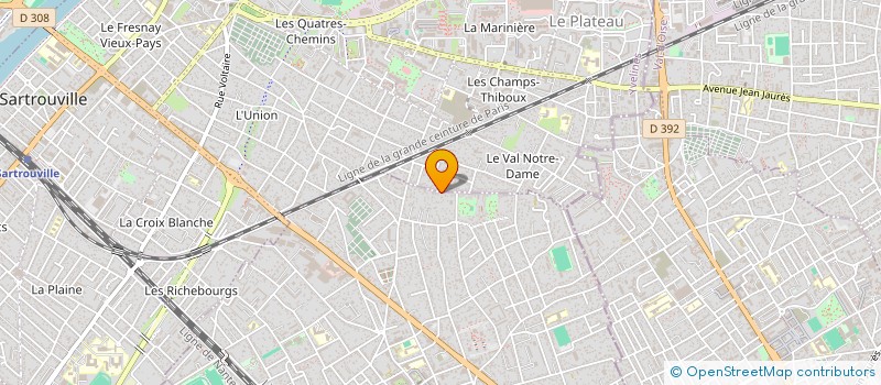 localisation de l'entreprise MADAME MARIE-CLAUDE MARTIN  HOUILLES